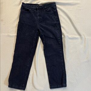 Dark Navy Corduroy kick Crop Pants